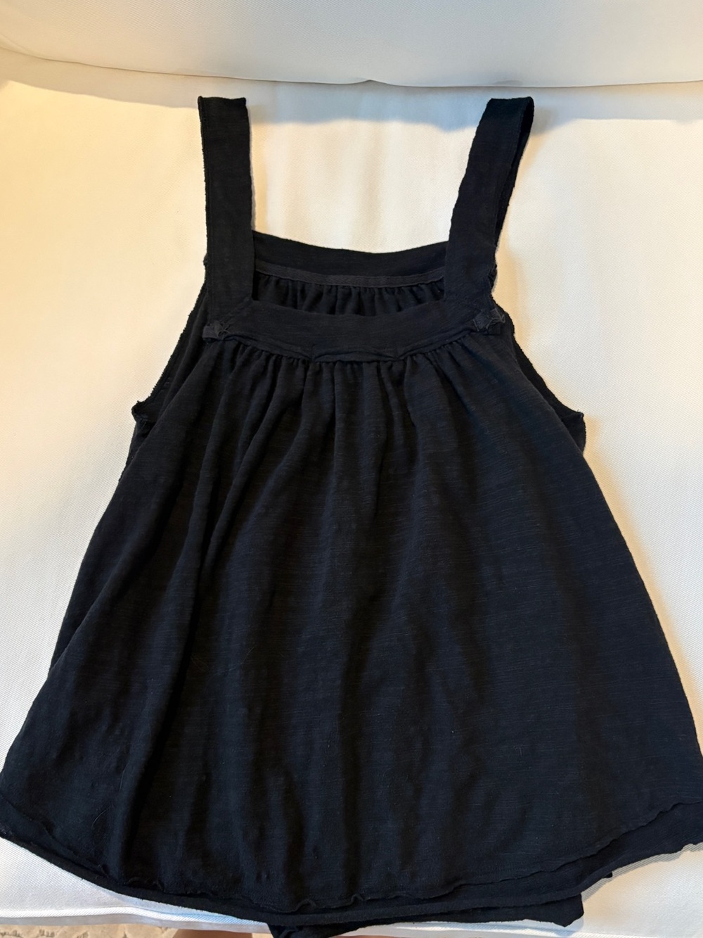 Black Free People Square-Neck Tank Top